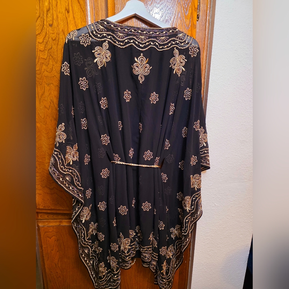 ALICE + OLIVIA Marva Embellished Mini Kaftan Size L - Picture 6 of 10